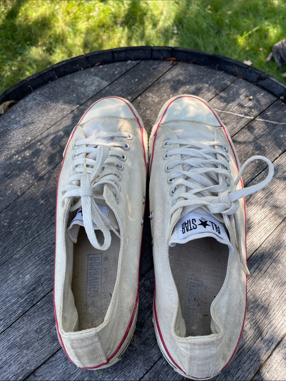VNT All Star Converse off-white canvas sneakers size : 11 men’s - Picture 2 of 6